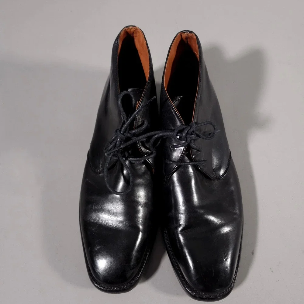 Frye Chukka Boots Mens 10 Black Leather Lace Up Ankle 3485042 BLK